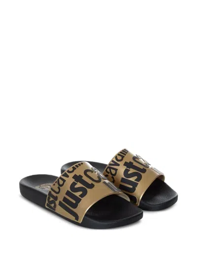 Just Cavalli Pool Slides In Black