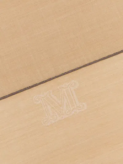 Max Mara Wool And Silk Blend Scarf In 中性色