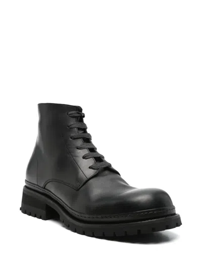 A Diciannoveventitre Leather Boots In 黑色