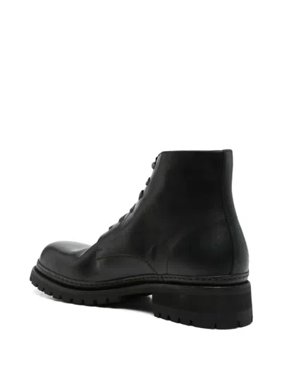 A Diciannoveventitre Leather Boots In 黑色