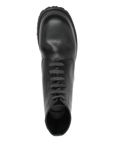 A Diciannoveventitre Leather Boots In 黑色