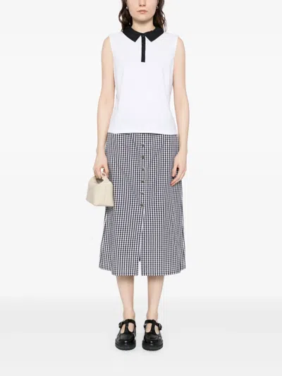 Agnès B. Cotton Polo Top In 白色