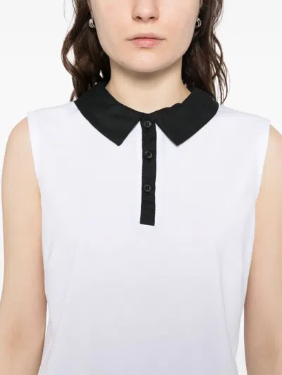 Agnès B. Cotton Polo Top In 白色