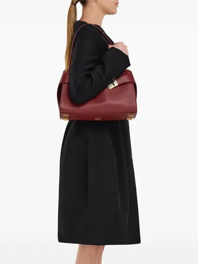 Ferragamo Women's Hug Soft Leather Shoulder Bag In Red