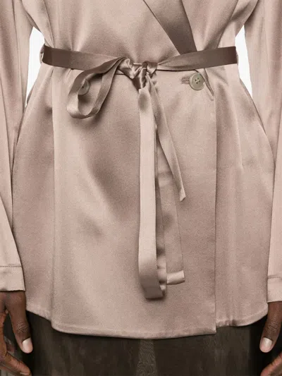 Joseph Lapel Long-sleeved Suit Jacket In Brown