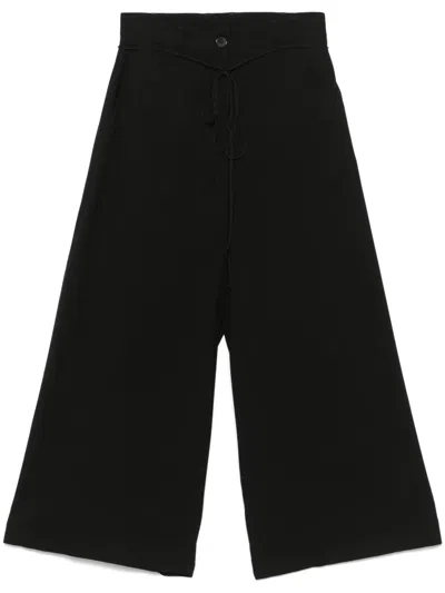Isabel Benenato Wide-leg Trousers In Black