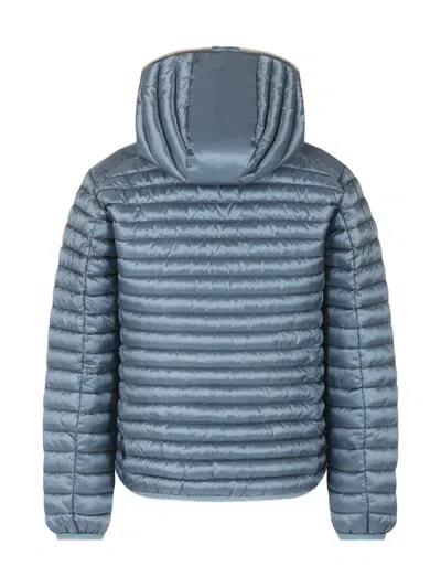 Save The Duck Hooded Padded Jacket In Grey