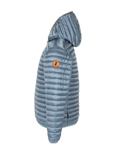 Save The Duck Hooded Padded Jacket In Grey
