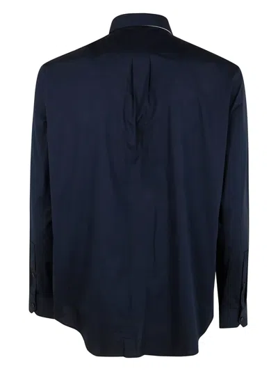 Michael Kors Long Sleeves Classic Cotton Shirt In Blue