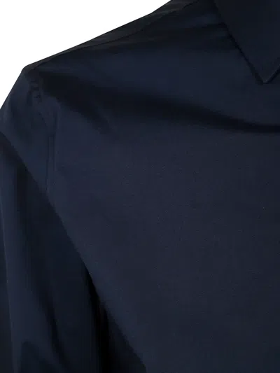 Michael Kors Long Sleeves Classic Cotton Shirt In Blue