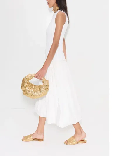 Simon Miller Raffia Salerno Slides In Gold