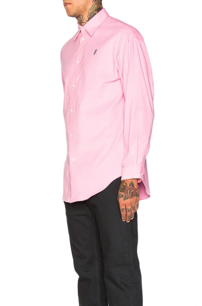 Shop Alexander Wang Corduroy Casual Shirt In Light Pink