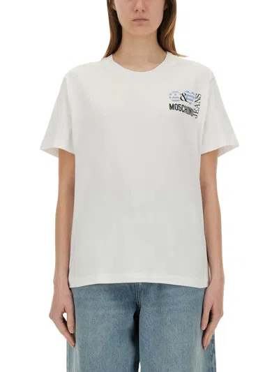 Moschino T-shirt With Print In White