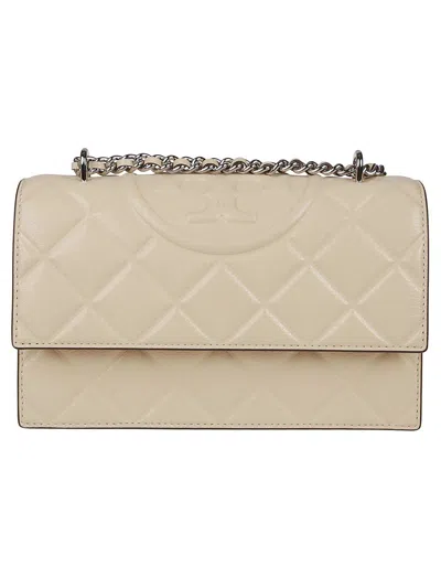 Tory Burch Small Fleming Convertible Shoulder Bag In Neutral
