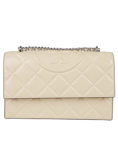Tory Burch Small Fleming Convertible Shoulder Bag In Neutral