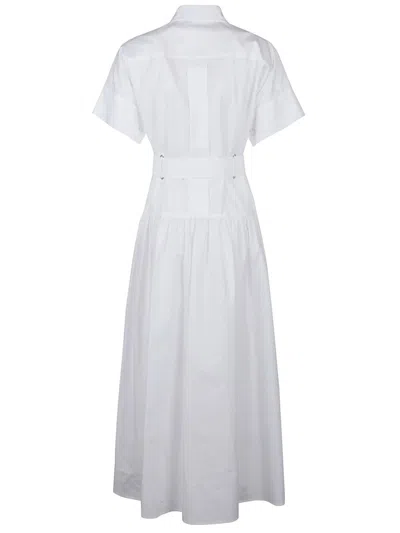 Max Mara Poplin Chemisier Dress In White