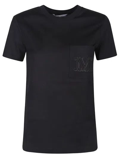 Max Mara Logo T-shirt In Black