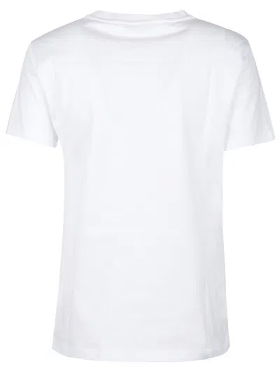 Max Mara T-shirt With Embroidered Pocket In White
