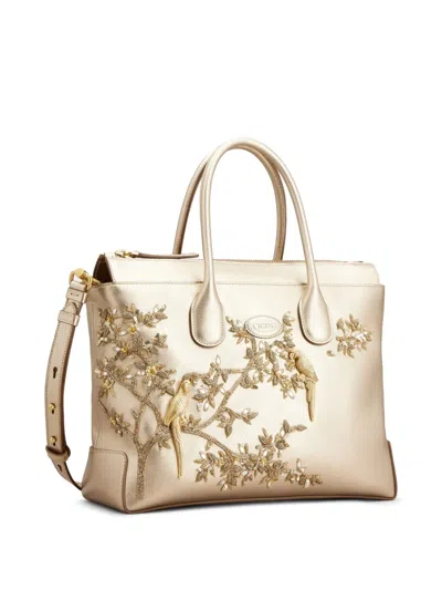 Tod's X Rahul Mishra Di Tote Bag In Neutrals