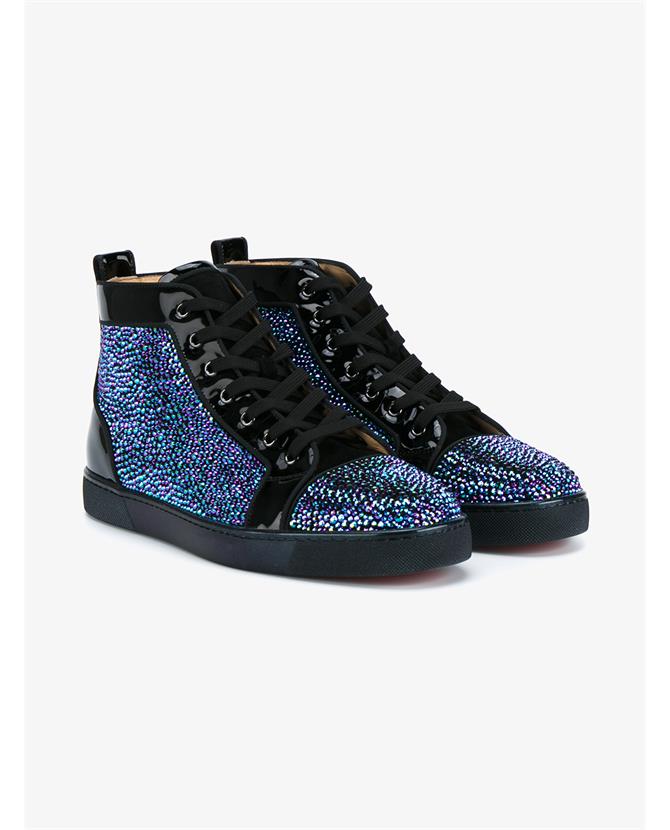 Christian Louboutin Louis Flat Strass Swarovski Embellished Sneakers In ...