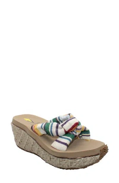 Volatile Sunridge Wedge Slide Sandal In Natural Multi