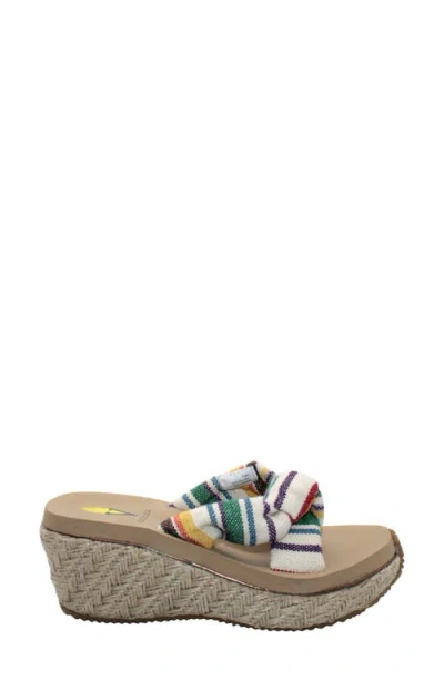Volatile Sunridge Wedge Slide Sandal In Natural Multi