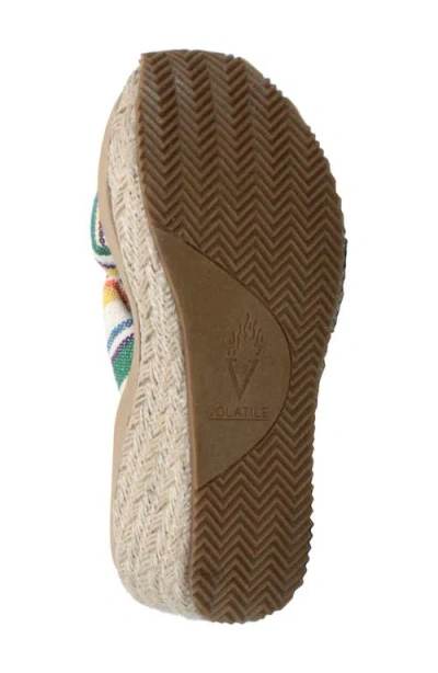 Volatile Sunridge Wedge Slide Sandal In Natural Multi