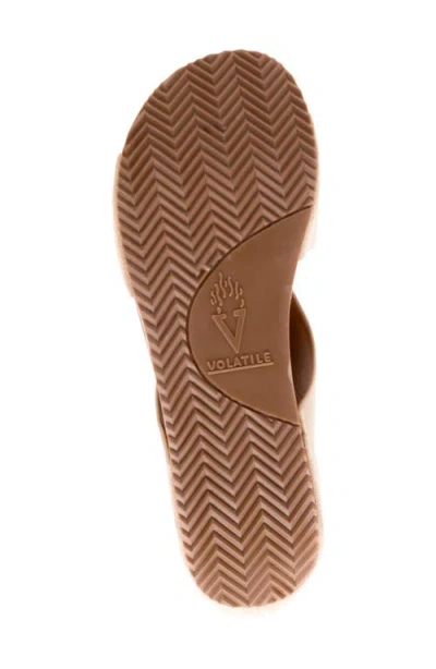 Volatile Gainsbourg Platform Wedge Sandal In Sand