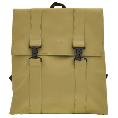 Rains Khaki Msn Water-resistant Fabric Backpack In Beige