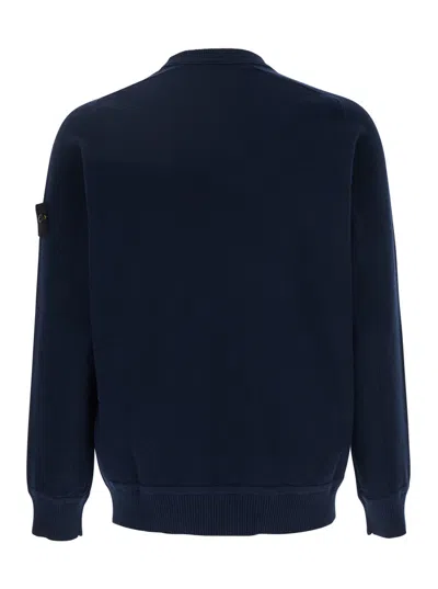Stone Island Cotton Sweater In Blue