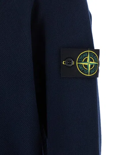 Stone Island Cotton Sweater In Blue