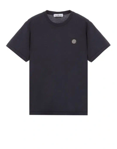 Stone Island Sage Green Cotton Jersey T-shirts In Black