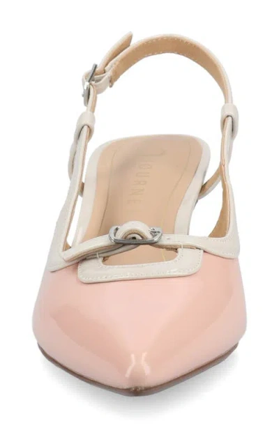 Journee Collection Padma Womens Pointed Closed Toe Kitten Heel Pumps In Pink