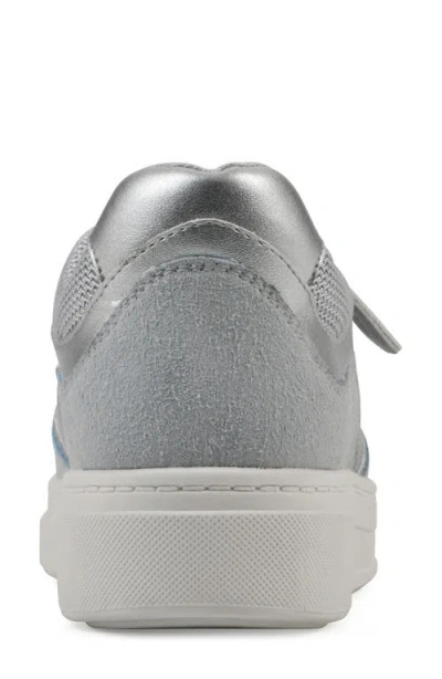 Cliffs By White Mountain Uplit Zip Sneaker In Light Blue Silver Multi