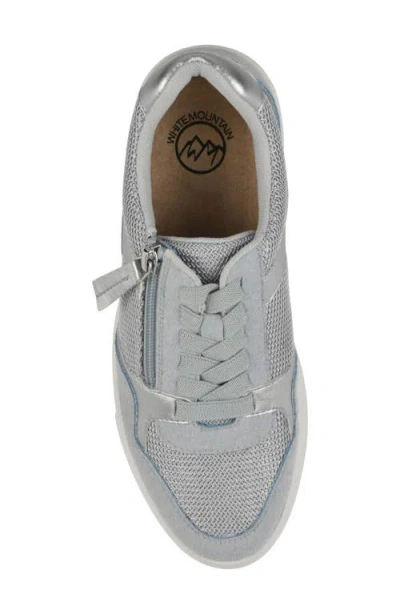 Cliffs By White Mountain Uplit Zip Sneaker In Light Blue Silver Multi