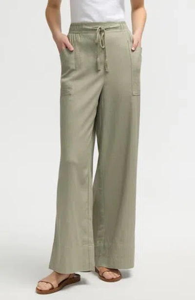 Nvlt Wide Leg Pants In Sage
