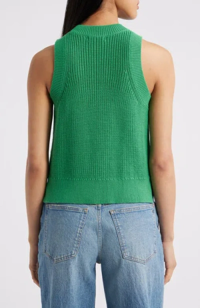 525 Demi Cotton Sweater Vest In Ivy Green