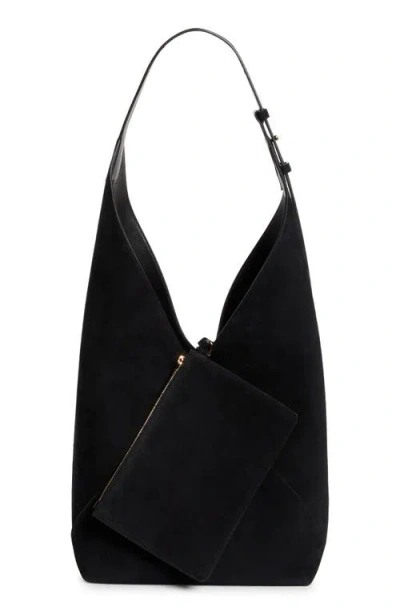 Ferragamo Women's Suede Hobo Bag In Black