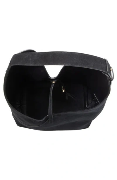 Ferragamo Women's Suede Hobo Bag In Black