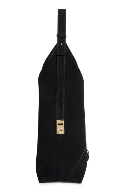 Ferragamo Women's Suede Hobo Bag In Black