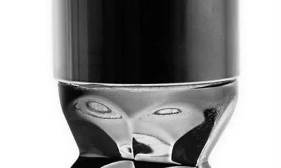 Orrefors Carat Graphite Candlestick Holder, Large In Charcoal