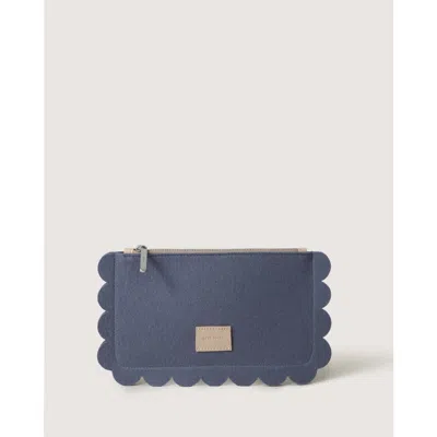 Graf & Lantz Graf Lantz Deco Edge Merino Wool Pouch In Horizon