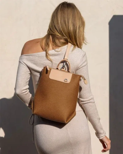 Graf & Lantz Graf Lantz Bedford Merino Wool Midi Backpack In Honey