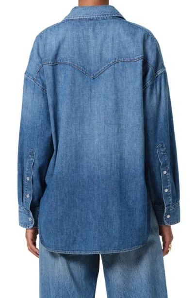 Citizen Of Humanity Citizens Of Humanity Kayla Western Denim Snap-up Shirt In Douro