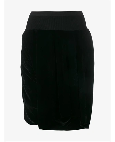 Shop Rick Owens Cotton Blend Velvet Knee-length Shorts