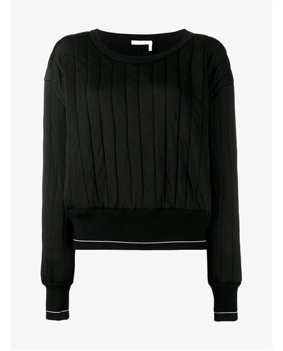 Shop Chloé Virgin Wool Blend Quilted Sweater