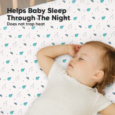 Keababies Isla Fitted Mini Crib Sheets In Space Quest