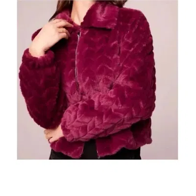 Band Of Gypsies Val Faux Jacket In Eggplant In Beige