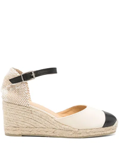 Shop Castaã±er Women's Flat Shoes In White