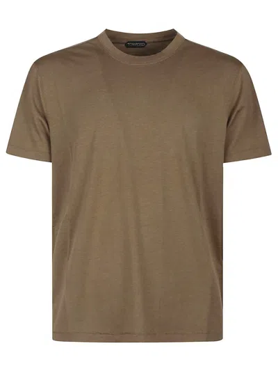 Tom Ford Regular Fit T-shirt In Lyocell And Cotton In Green